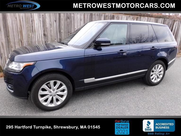 Used 2017 Land Rover Range Rover V6 Supercharged HSE Used 2017 Land Rover Range Rover V6 Supercharged HSE for sale  at Metro West Motorcars LLC in Shrewsbury MA 1