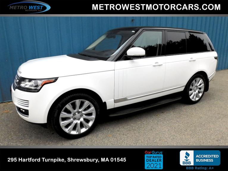 Used 2017 Land Rover Range Rover V8 Supercharged SWB Used 2017 Land Rover Range Rover V8 Supercharged SWB for sale  at Metro West Motorcars LLC in Shrewsbury MA 1