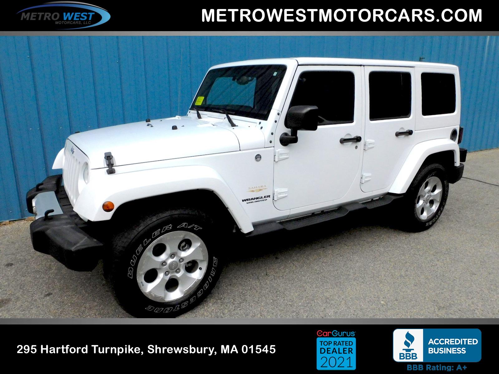 Used 2015 Jeep Wrangler Unlimited 4wd 4dr Sahara For Sale 17 800 Metro West Motorcars Llc