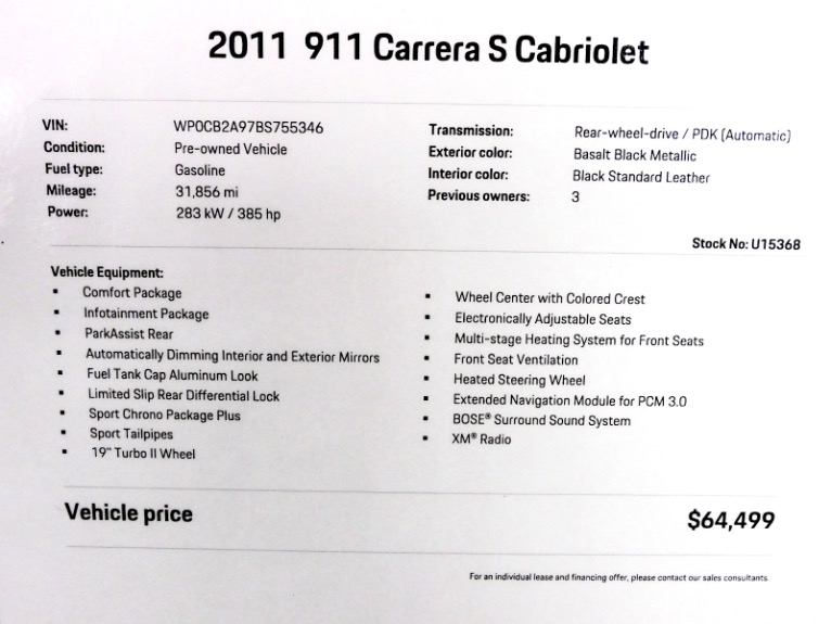 Used 2011 Porsche 911 Carrera S Cabriolet Used 2011 Porsche 911 Carrera S Cabriolet for sale  at Metro West Motorcars LLC in Shrewsbury MA 32